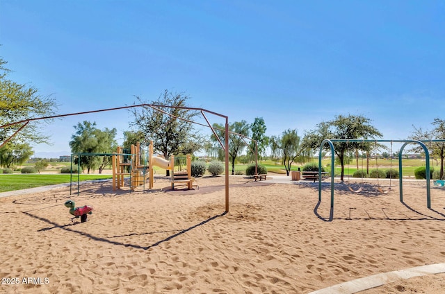 view of community jungle gym