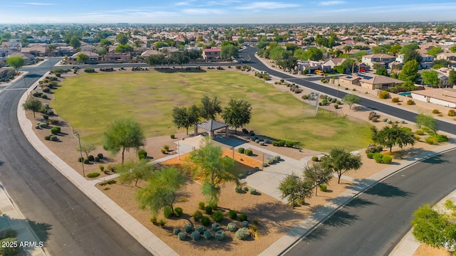 aerial view with a residential view