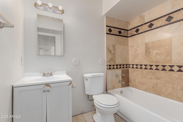5933 W Mitchell Dr, Phoenix, AZ 85033 - full bathroom featuring vanity,  shower combination, and tile patterned flooring