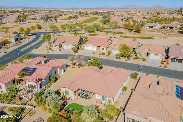 aerial view featuring a mountain view