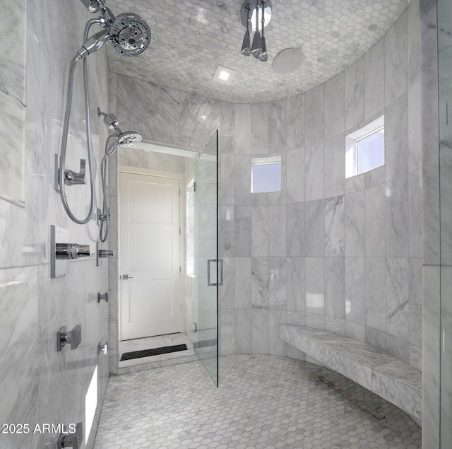 bathroom with walk in shower