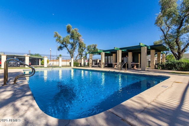 view of pool with a patio