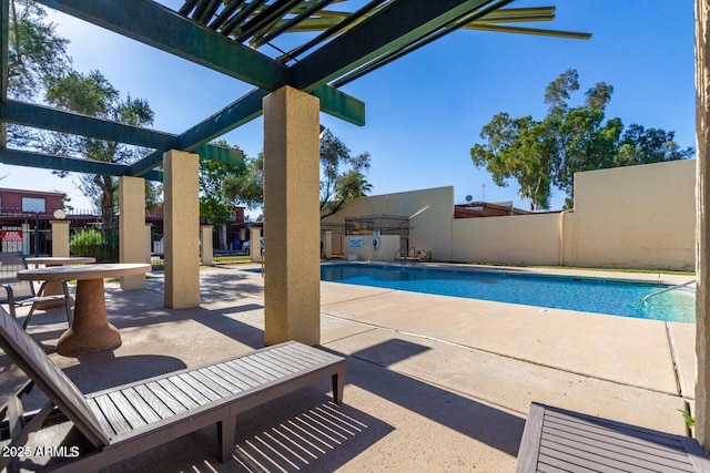 view of pool with a patio area