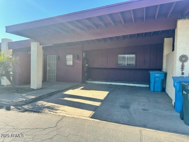 view of patio with a carport