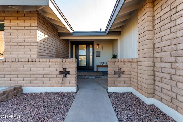 view of doorway to property