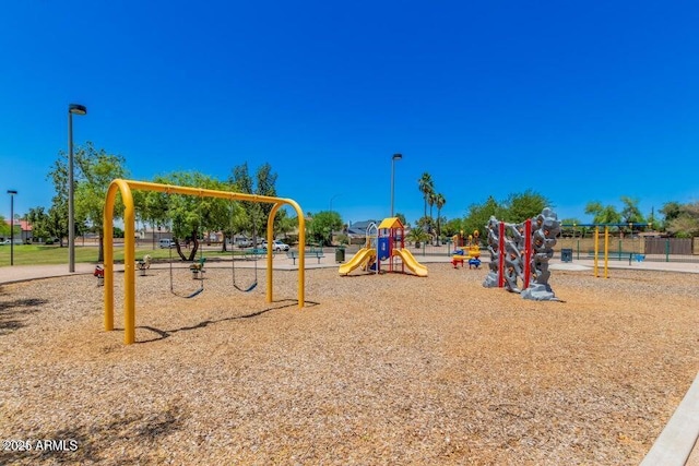 view of community jungle gym