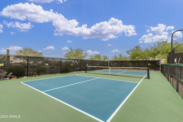 view of tennis court