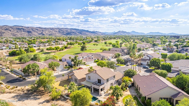 6847 S 27th Pl, Phoenix, AZ 85042 - aerial view of residential area with a mountain backdrop and a golf club