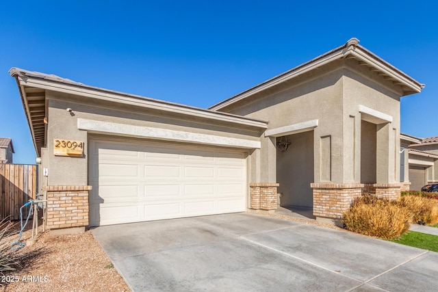 single story home featuring a garage