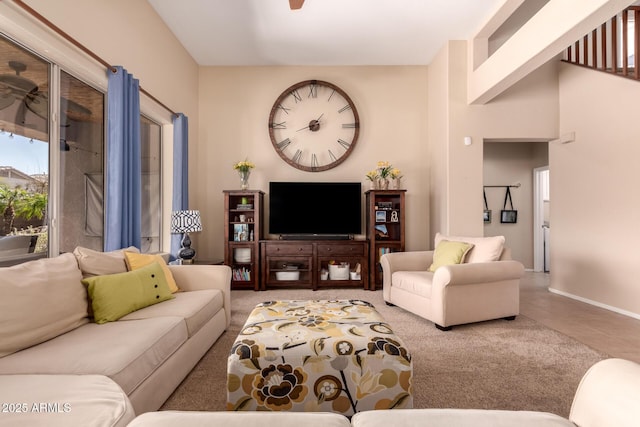 1453 E Elgin Pl, Chandler, AZ 85225 - tiled living room with baseboards