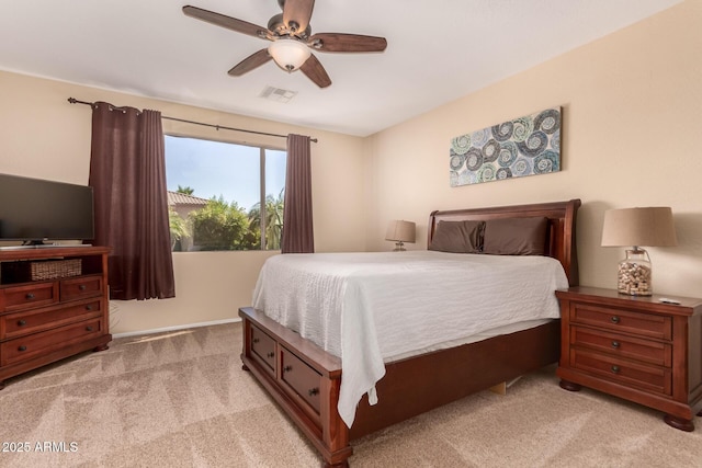 1453 E Elgin Pl, Chandler, AZ 85225 - bedroom with light carpet and a ceiling fan
