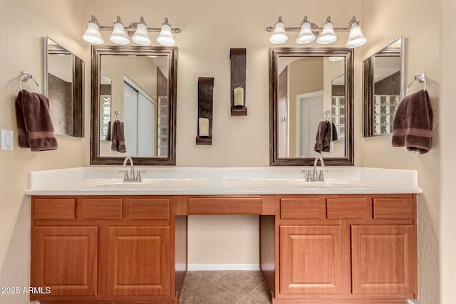 1453 E Elgin Pl, Chandler, AZ 85225 - bathroom with double vanity and tile patterned flooring
