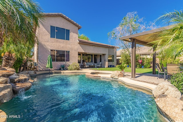 1453 E Elgin Pl, Chandler, AZ 85225 - view of pool with a patio and a pool with connected hot tub