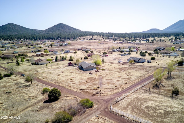 property view of mountains featuring a rural view