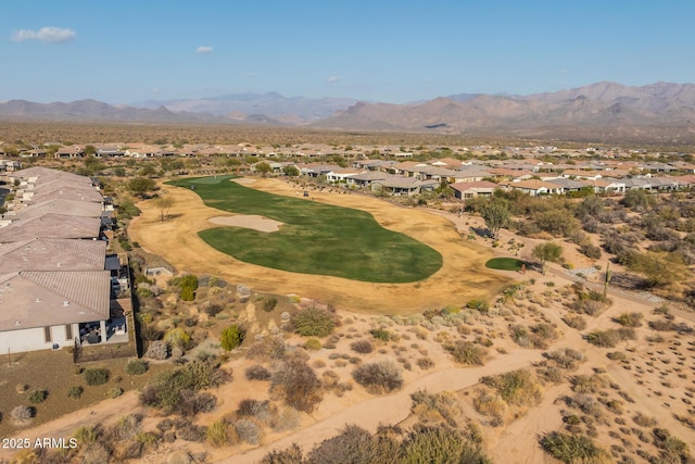 drone / aerial view with a mountain view