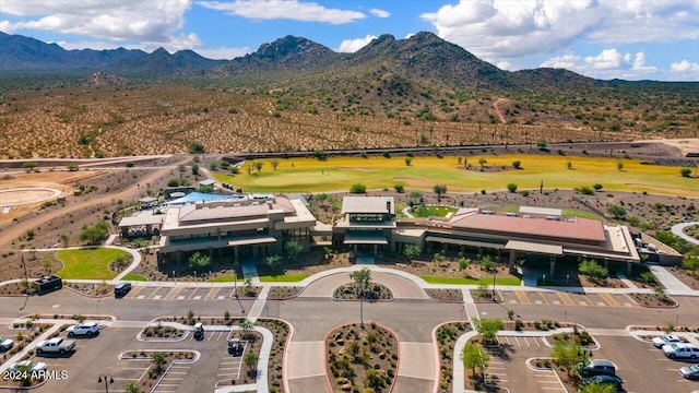 aerial view featuring a mountain view