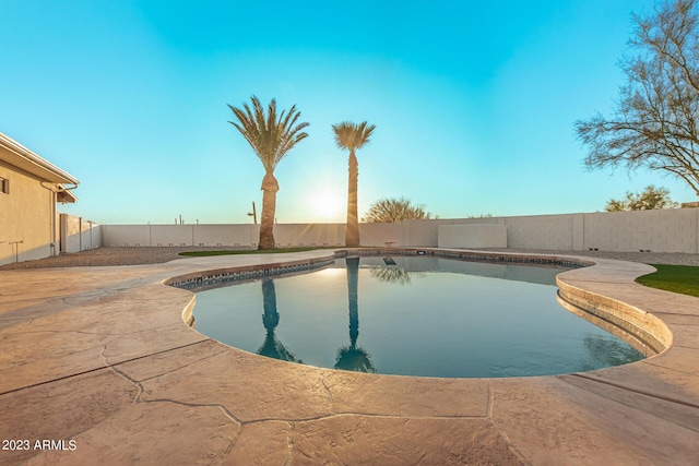 view of pool with a patio