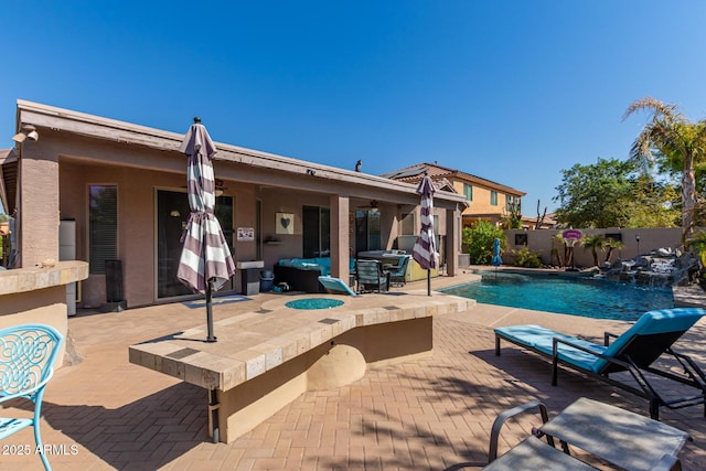 13629 W San Miguel Ave, Litchfield Park, AZ 85340 - view of swimming pool featuring a patio and a fenced backyard