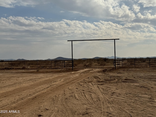 view of street with a rural view