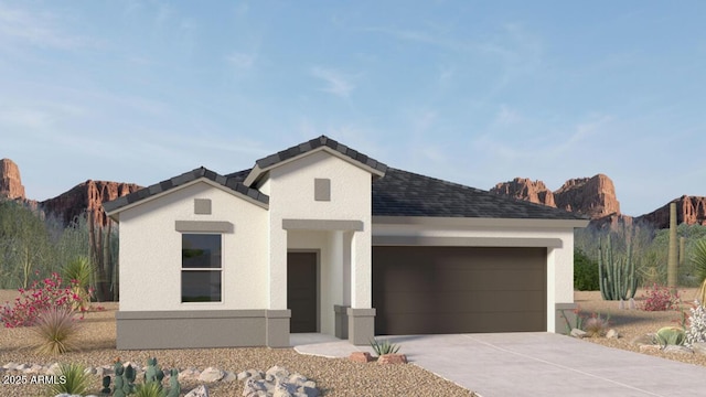 1337 W Hess Ave, Coolidge, AZ 85128 - view of front of property with a garage, driveway, and stucco siding