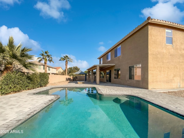 view of pool featuring a gazebo and a patio