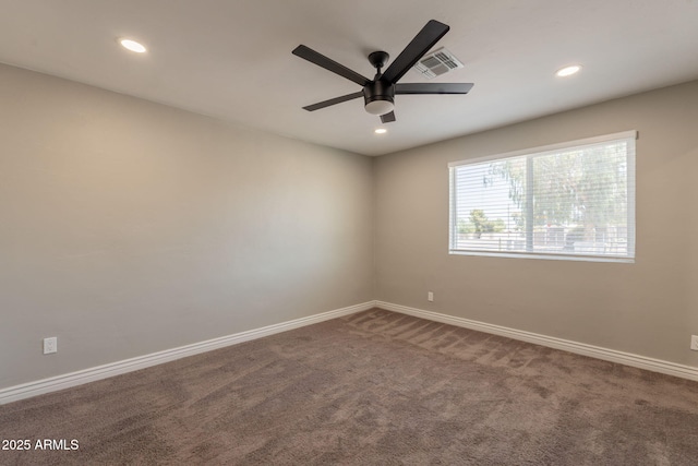4001 E Apollo Rd, Phoenix, AZ 85042 - carpeted spare room featuring a ceiling fan and recessed lighting