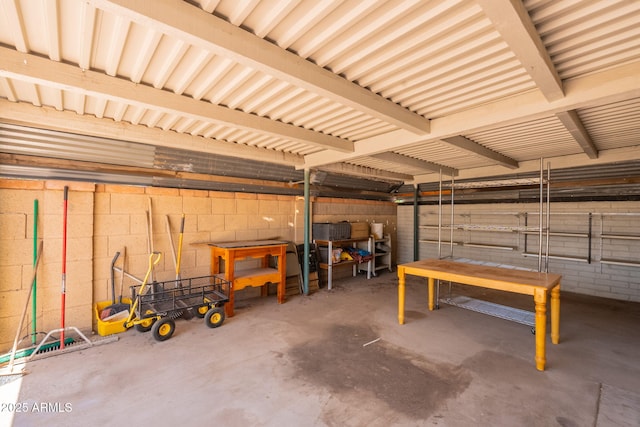 4001 E Apollo Rd, Phoenix, AZ 85042 - garage with concrete block wall