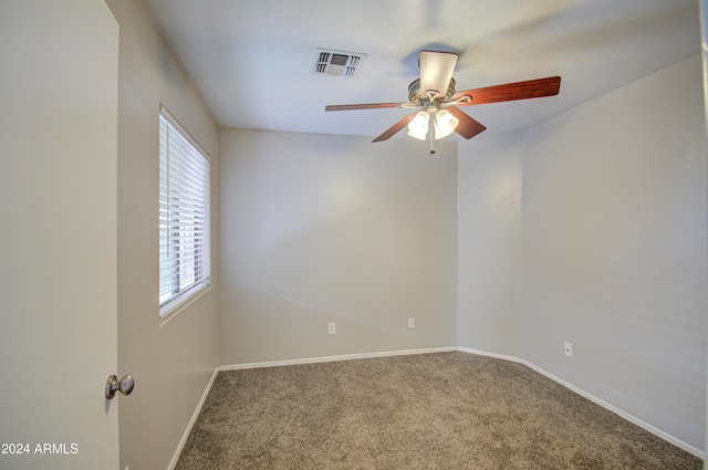 empty room featuring plenty of natural light and carpet