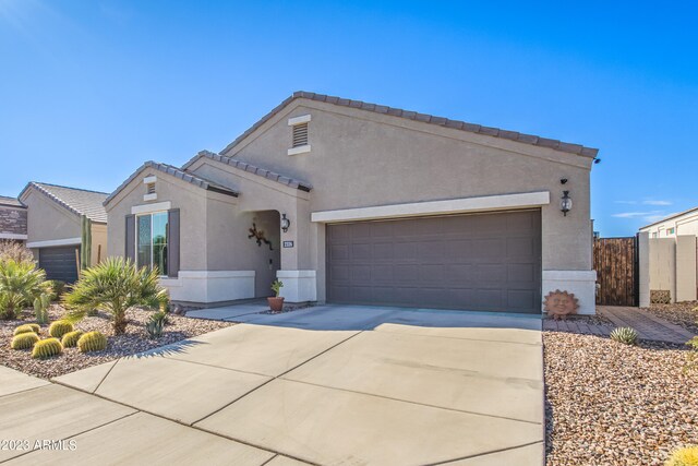 view of front of home featuring a garage