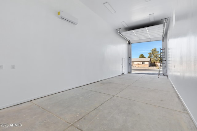 garage with a wall mounted AC