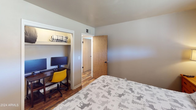 bedroom featuring wood-type flooring