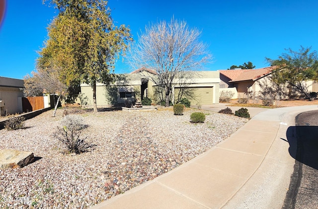 view of front facade with a garage