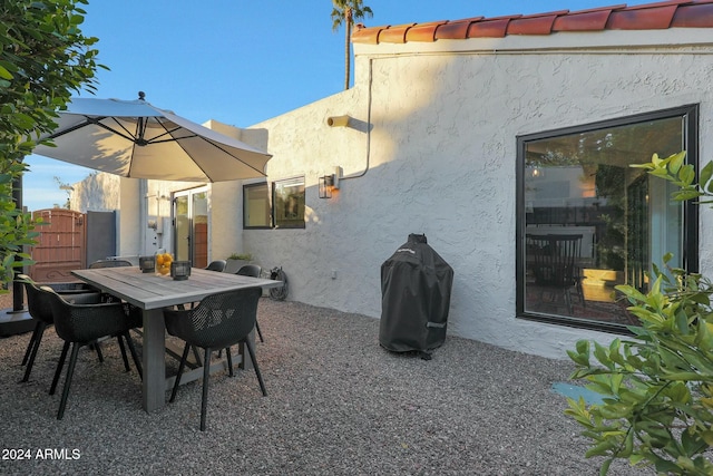 view of patio with grilling area