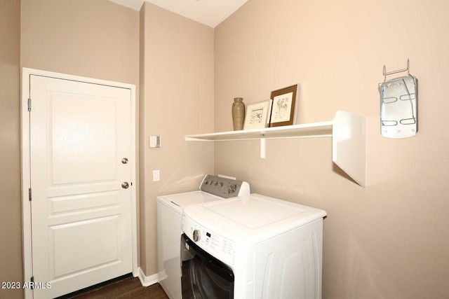 laundry area with laundry area and separate washer and dryer