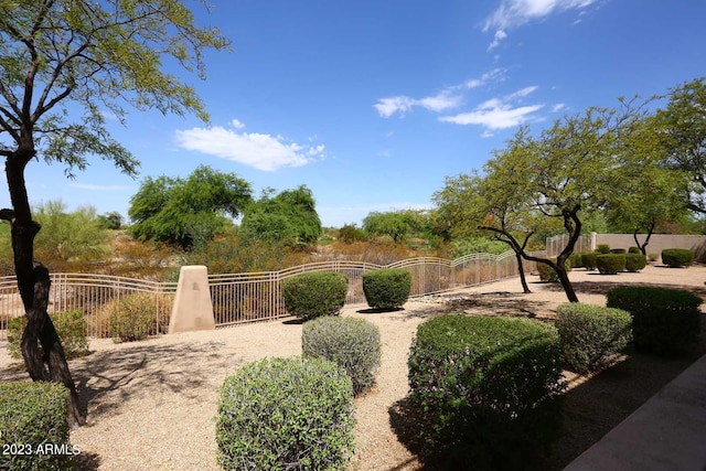 surrounding community featuring a gate and a fenced front yard