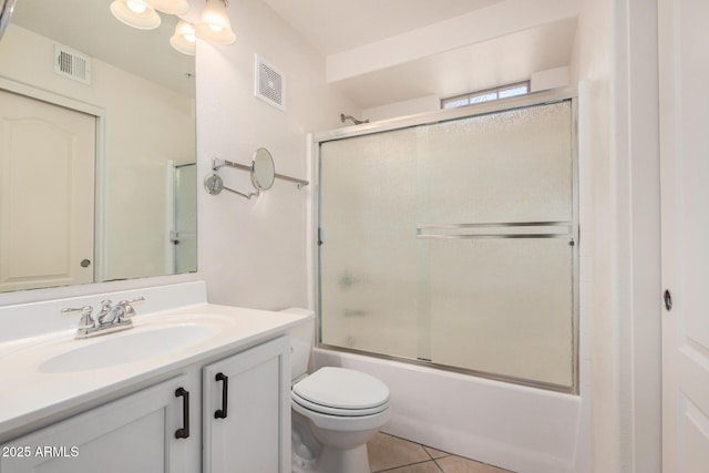 2401 E Rio Salado Pkwy Unit 1048, Tempe, AZ 85288 - full bath featuring vanity, bath / shower combo with glass door, and tile patterned flooring
