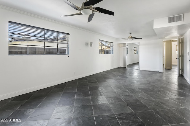 spare room featuring a wealth of natural light