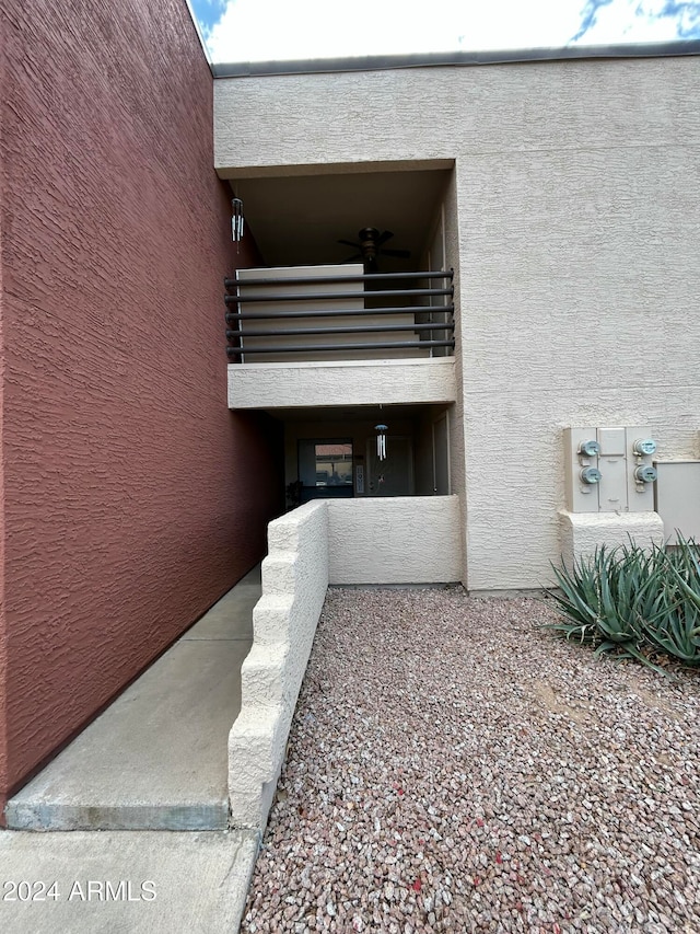 exterior space with a balcony