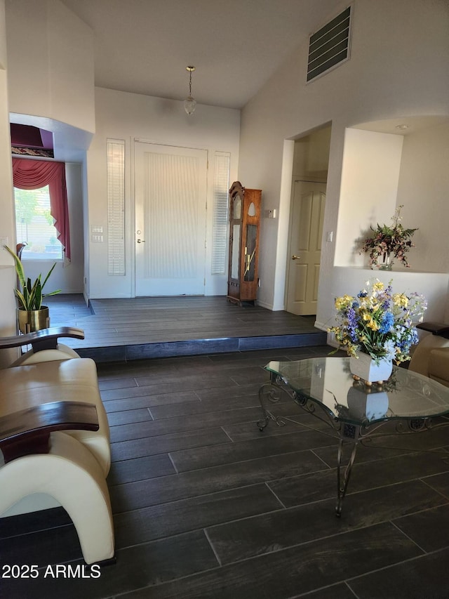 interior space featuring dark hardwood / wood-style floors