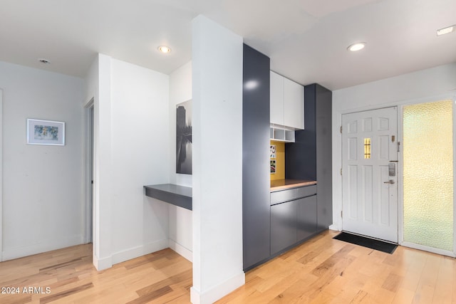 entrance foyer featuring light wood-type flooring