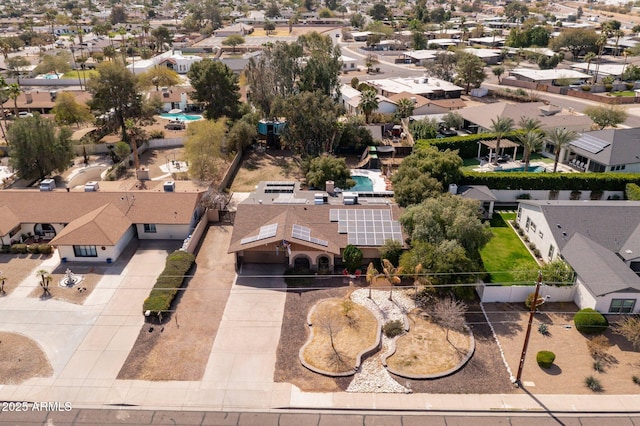 bird's eye view with a residential view