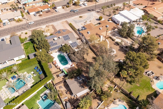 bird's eye view with a residential view