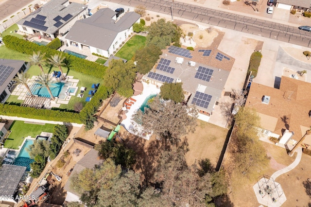 aerial view featuring a residential view