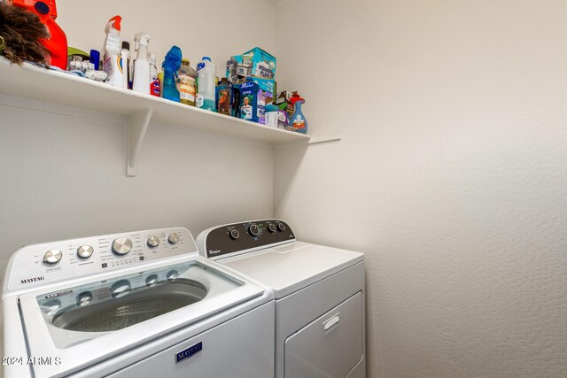 laundry room featuring washer and dryer