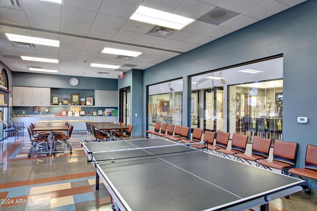 17540 W Glenhaven Dr, Goodyear, AZ 85338 - rec room featuring visible vents and a drop ceiling