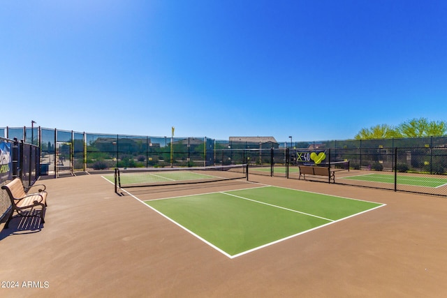 view of tennis court