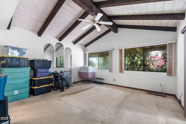 view of patio with ceiling fan