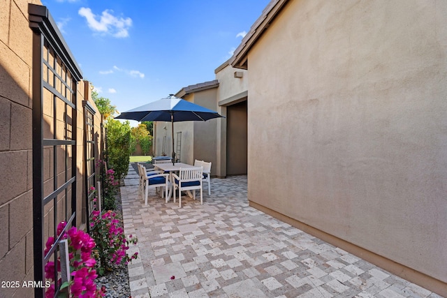view of patio / terrace featuring outdoor dining area