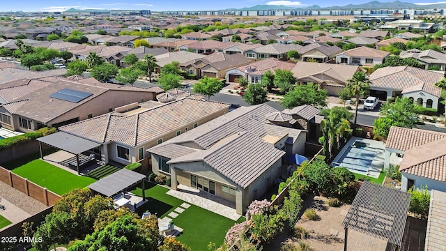 bird's eye view featuring a residential view