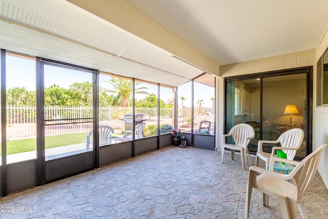 view of sunroom / solarium